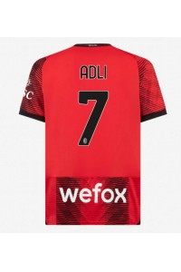 Fotbalové Dres AC Milan Yacine Adli #7 Domácí Oblečení 2023-24 Krátký Rukáv